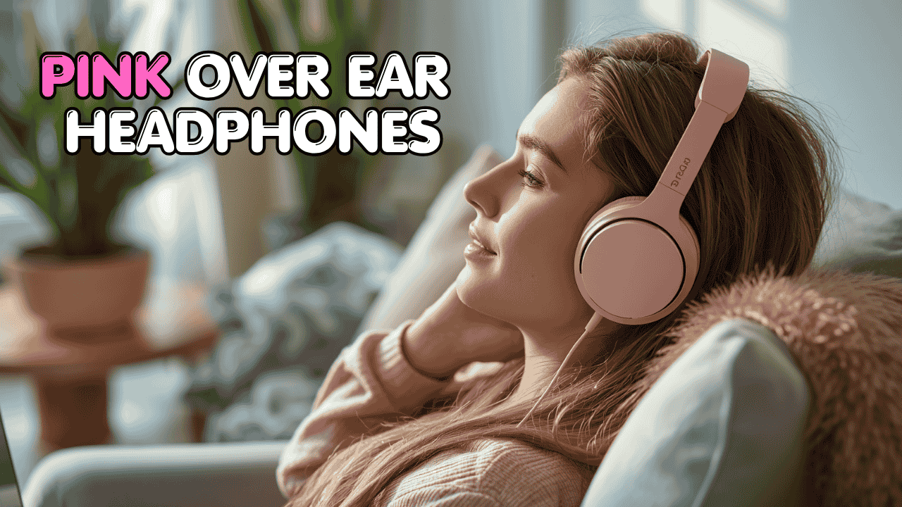 pink over ear headphones