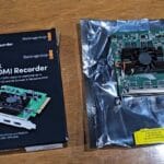 Blackmagic Design DeckLink capture card next to its box
