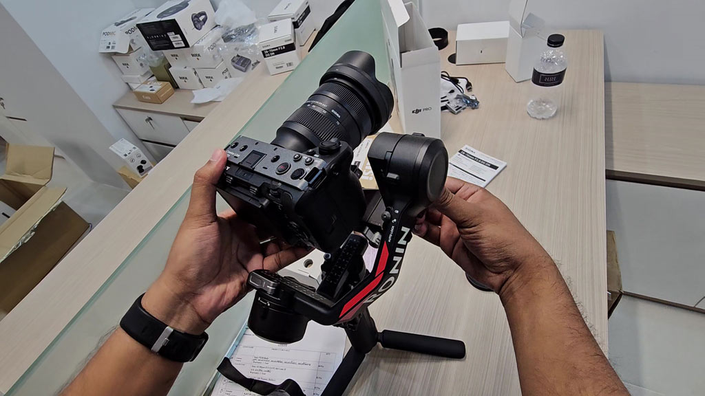 Balancing a Sony camera on the DJI RS 4